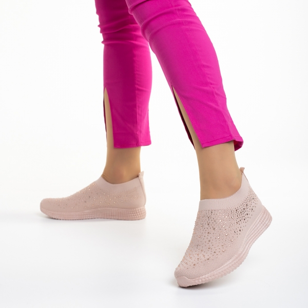 Дамски спортни обувки  розови  от текстилен материал  Sorrel, 5 - Kalapod.bg