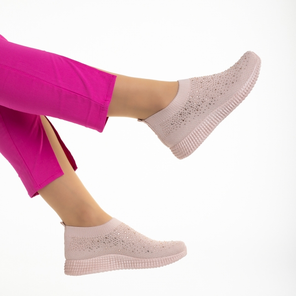 Дамски спортни обувки  розови  от текстилен материал  Sorrel, 6 - Kalapod.bg