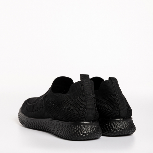 Мъжки спортни обувки черни  от текстилен материал  Gilberto, 4 - Kalapod.bg