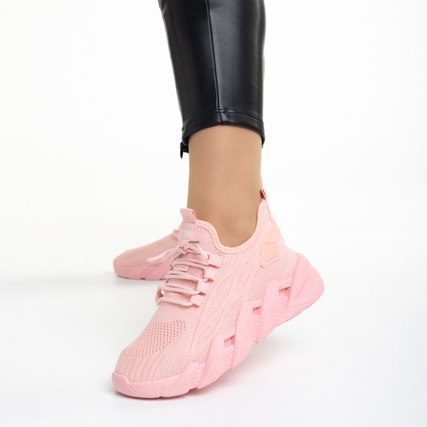 Дамски спортни обувки  розови  от текстилен материал  Leanna, 3 - Kalapod.bg