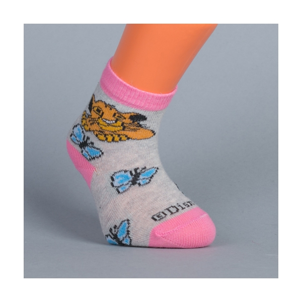 К-т 2 чифта чорапи за момичета  Lion сиви и бели, 2 - Kalapod.bg