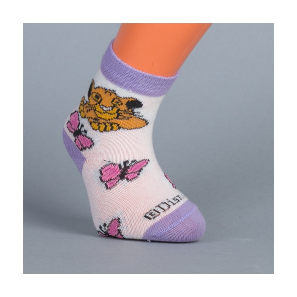 К-т 2 чифта чорапи за момичета  Lion сиви и бели, 4 - Kalapod.bg