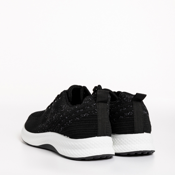 Мъжки спортни обувки черни  от текстилен материал  Sabino, 4 - Kalapod.bg