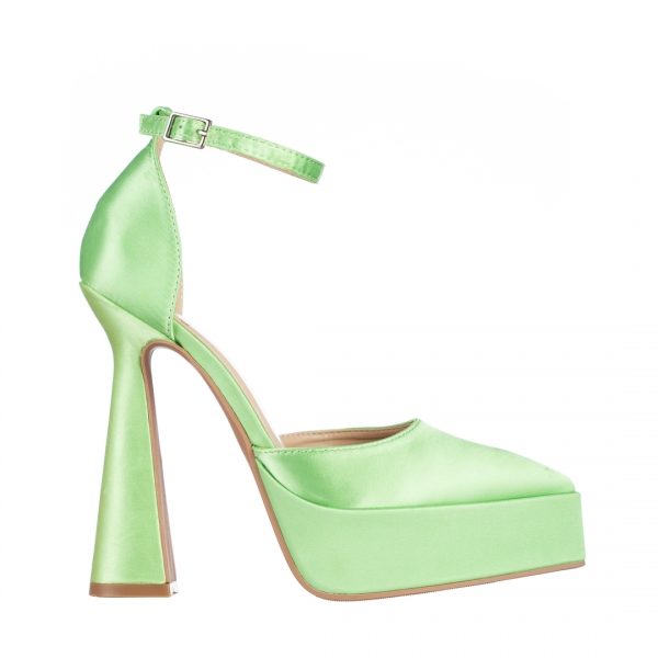 Дамски обувки светло зелени от текстилен материал  Medeia, 2 - Kalapod.bg