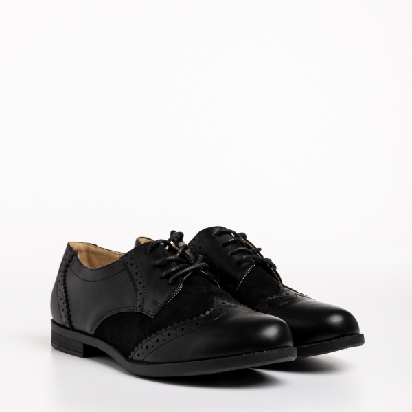 Дамски  обувки  черни  от еко кожа  Briar, 3 - Kalapod.bg