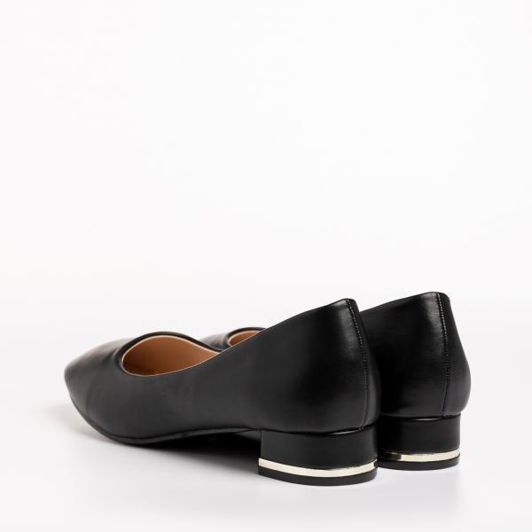 Дамски  обувки  черни  от еко кожа  Bernarda, 4 - Kalapod.bg