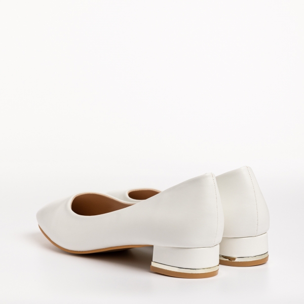 Дамски  обувки  бели  от еко кожа  Bernarda, 4 - Kalapod.bg