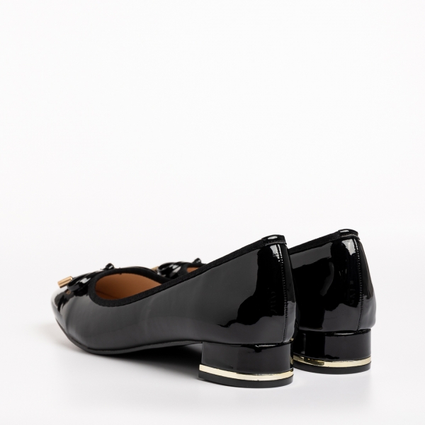 Дамски  обувки  черни  от от лачена еко кожа Braidy, 4 - Kalapod.bg