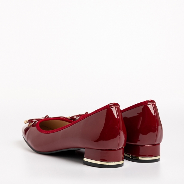 Дамски  обувки  червени  от от лачена еко кожа Braidy, 4 - Kalapod.bg