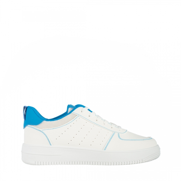 Дамски спортни обувки  бели  със синьо от еко кожа  Amista, 2 - Kalapod.bg