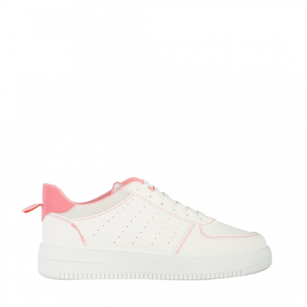 Дамски спортни обувки  бели с розово от еко кожа  Amista, 2 - Kalapod.bg