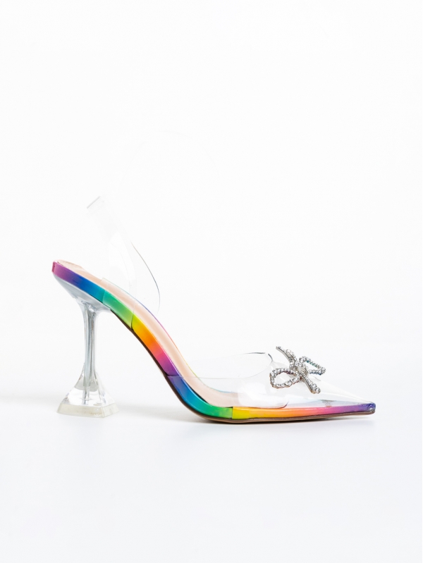 Дамски обувки  многоцветни  с ток  от синтетичен материал  Avelina, 6 - Kalapod.bg