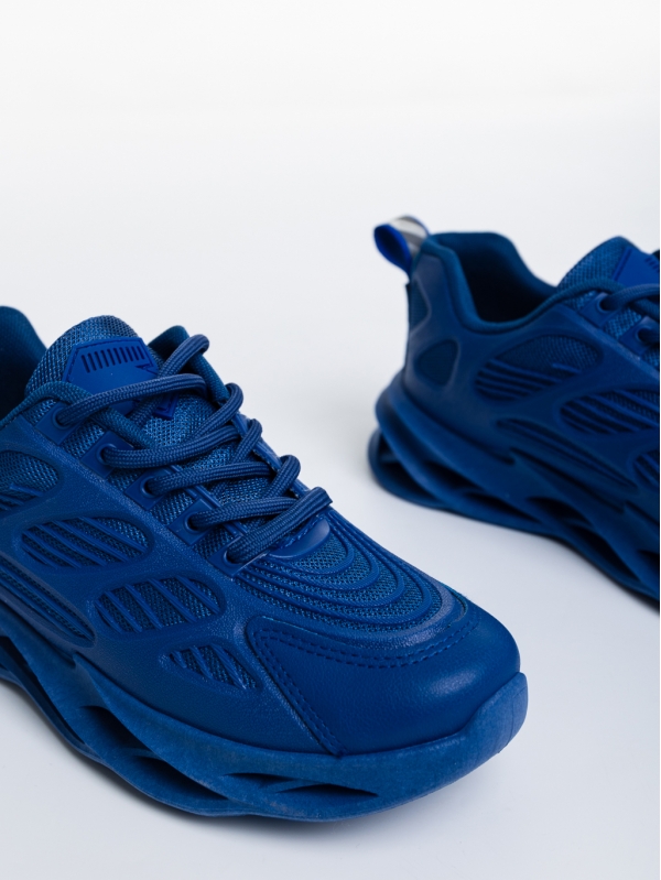 Дамски спортни обувки сини от еко кожа и текстилен материал  Alora, 6 - Kalapod.bg