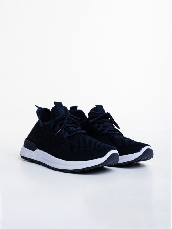 Мъжки спортни обувки  тъмно сини  от текстилен материал  Lital, 2 - Kalapod.bg