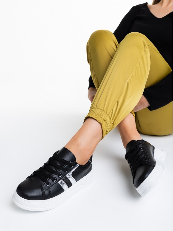 Дамски спортни обувки черни  от еко кожа  Narges - Kalapod.bg
