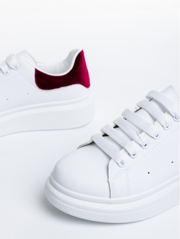 Дамски спортни обувки бели с грена от еко кожа  Manola, 6 - Kalapod.bg