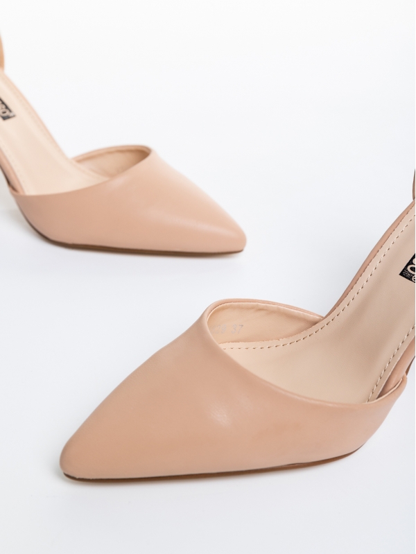 Дамски обувки с ток розови от еко кожа Ramani, 6 - Kalapod.bg