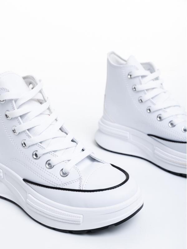 Дамски спортни обувки  бели от еко кожа  Alvena, 6 - Kalapod.bg