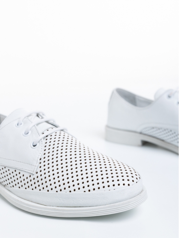 Дамски ежедневни обувки  бели  от естествена кожа  Valora, 6 - Kalapod.bg