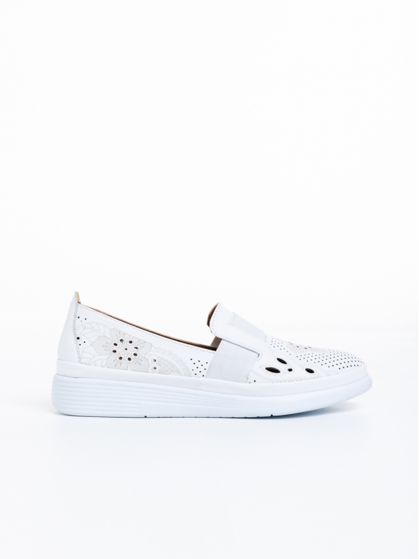 Дамски обувки  бели  от естествена кожа  Robertina, 5 - Kalapod.bg