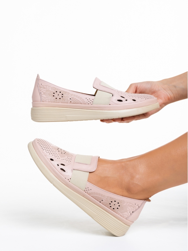 Дамски обувки  розови  от естествена кожа  Robertina, 4 - Kalapod.bg