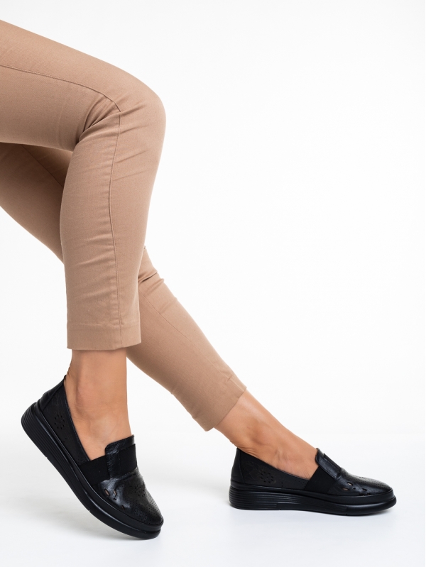 Дамски обувки  черни  от естествена кожа  Robertina, 4 - Kalapod.bg