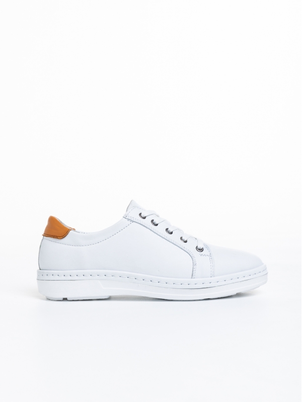 Дамски ежедневни обувки  бели  от естествена кожа  Prossy, 5 - Kalapod.bg