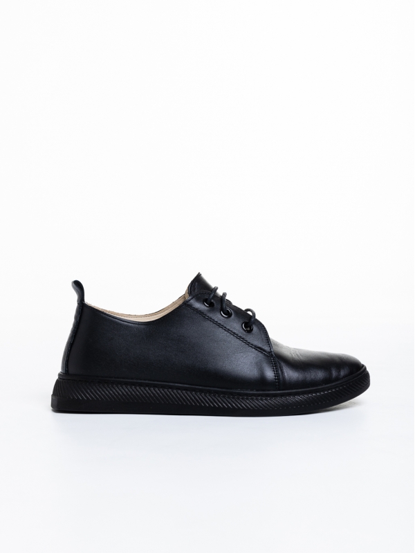 Дамски ежедневни обувки  черни  от естествена кожа  Totty, 5 - Kalapod.bg