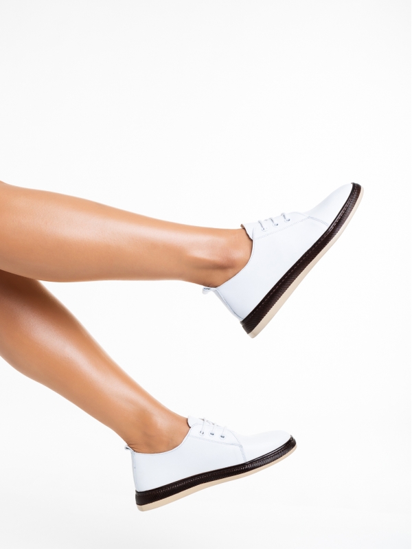 Дамски ежедневни обувки  бели  от естествена кожа  Totty, 4 - Kalapod.bg