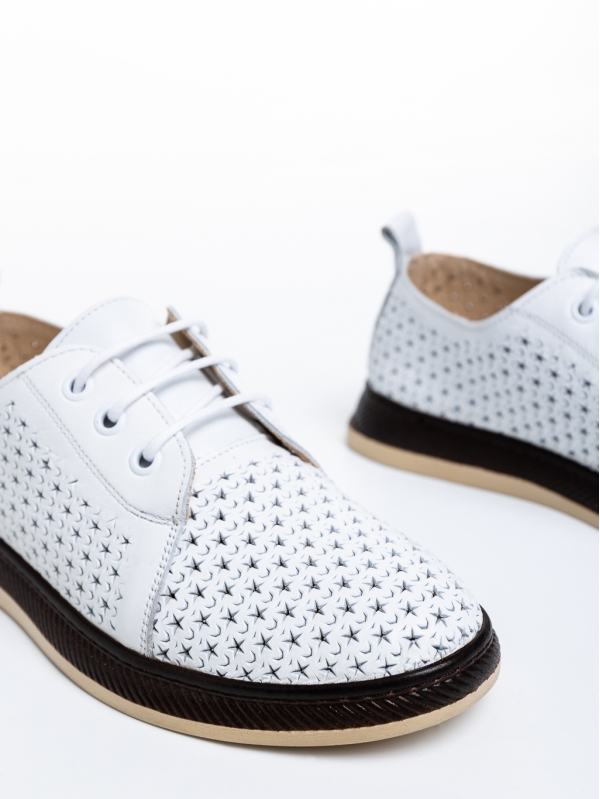 Дамски ежедневни обувки  бели  от естествена кожа  Trini, 6 - Kalapod.bg
