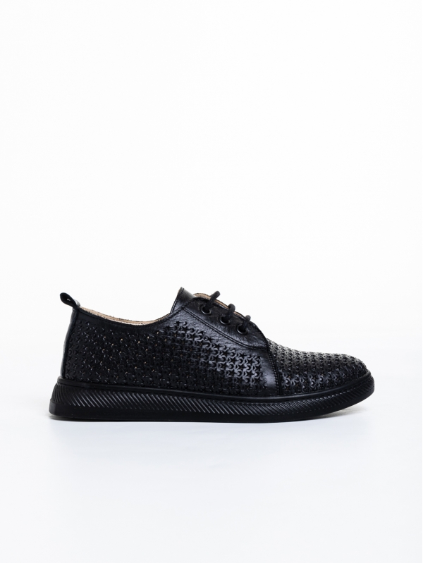 Дамски ежедневни обувки  черни  от естествена кожа  Trini, 5 - Kalapod.bg