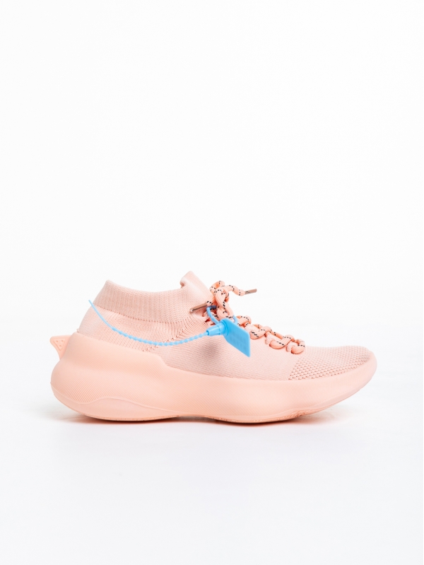 Дамски спортни обувки  розови  от текстилен материал  Lacrecia, 5 - Kalapod.bg