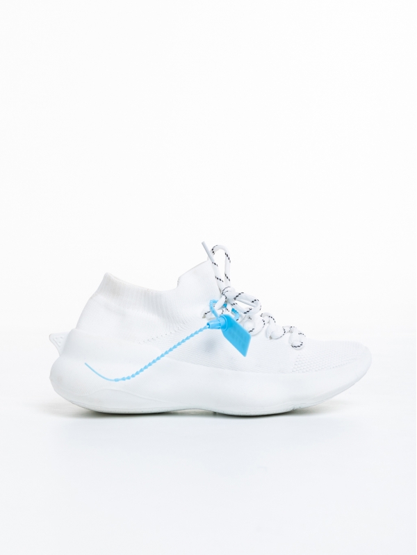 Дамски спортни обувки  бели  от текстилен материал  Lacrecia, 5 - Kalapod.bg