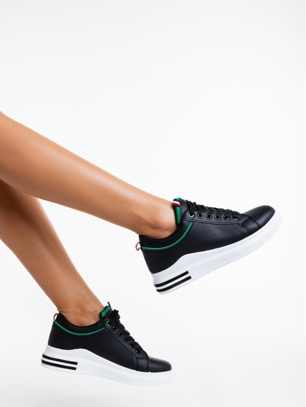 Дамски спортни обувки  черни  от еко кожа Latanya, 4 - Kalapod.bg