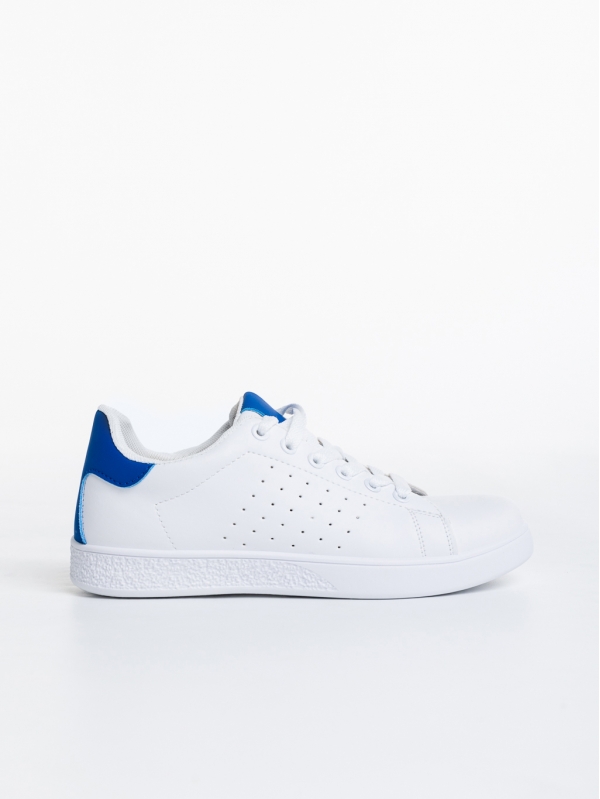 Дамски спортни обувки  бели cсъс синьо от еко кожа Latiana, 5 - Kalapod.bg