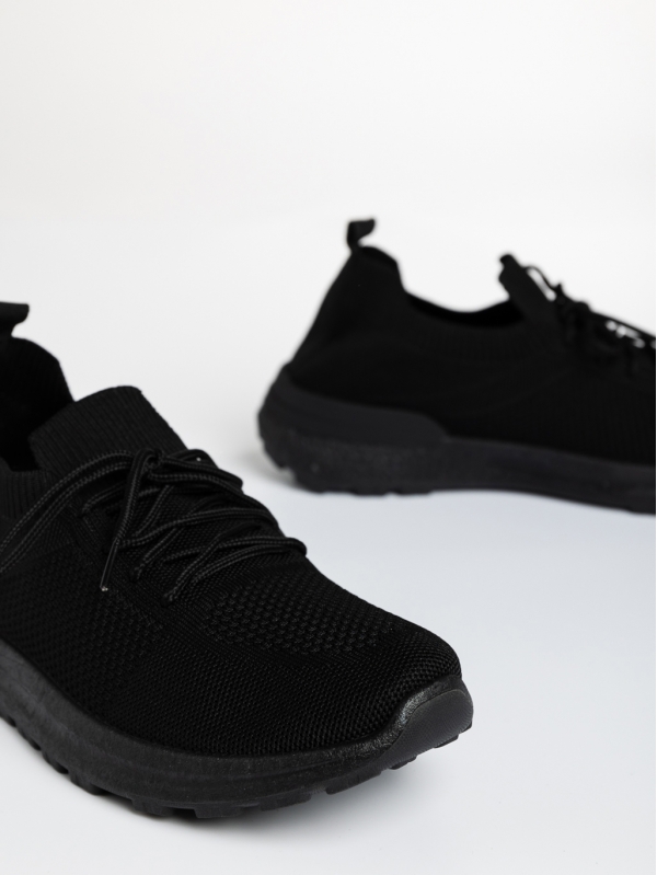 Мъжки спортни обувки черни  от текстилен материал  Lucius, 4 - Kalapod.bg