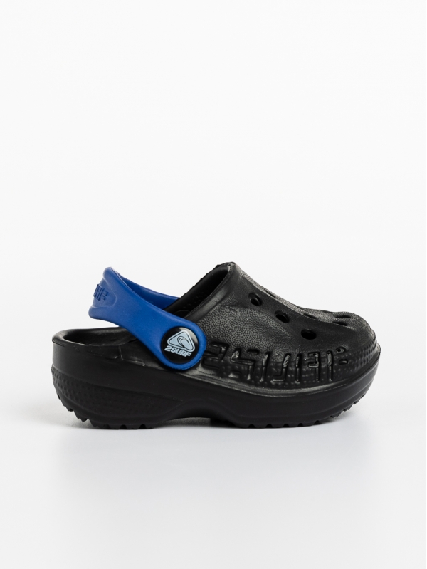 Детски чехли черни със синьо от синтетичен материал Lexani, 3 - Kalapod.bg