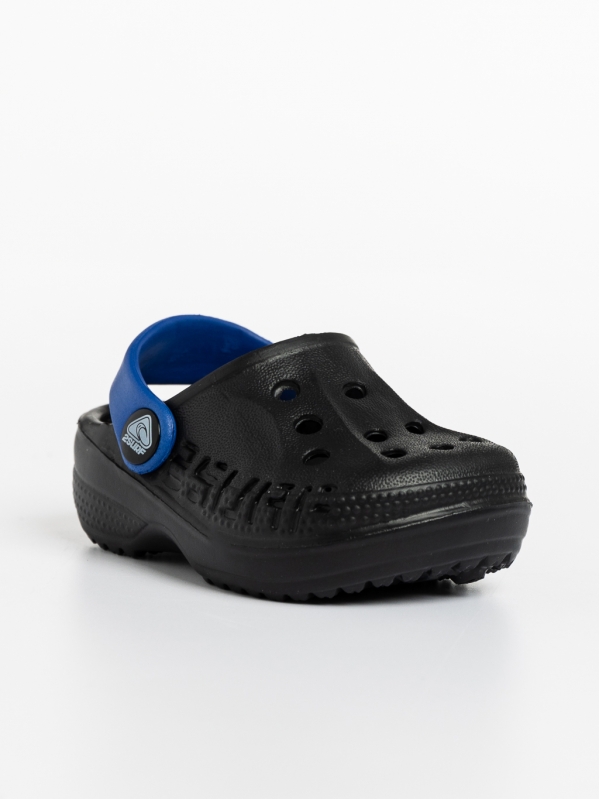 Детски чехли черни със синьо от синтетичен материал Lexani, 2 - Kalapod.bg