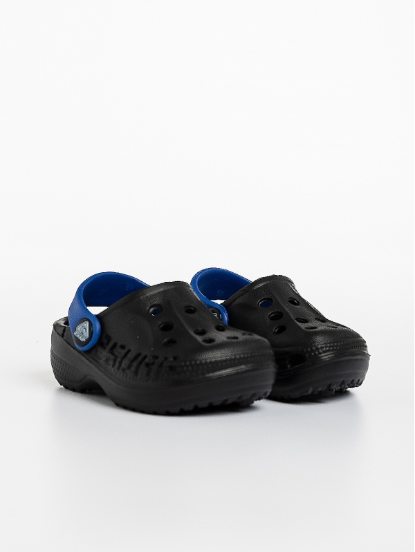 Детски чехли черни със синьо от синтетичен материал Lexani - Kalapod.bg