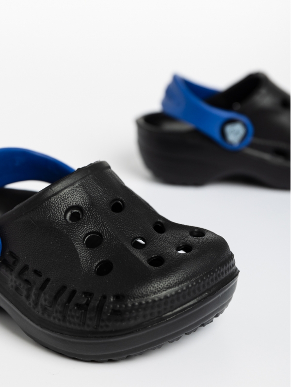 Детски чехли черни със синьо от синтетичен материал Lexani, 4 - Kalapod.bg