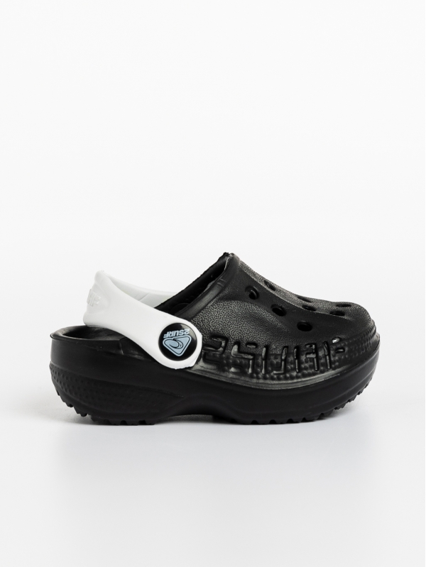 Детски чехли черни с бяло от синтетичен материал Lexani, 3 - Kalapod.bg