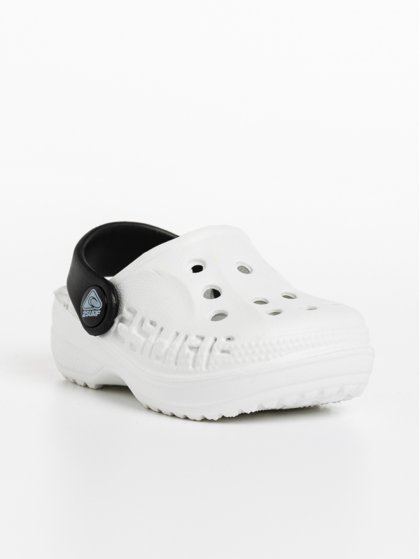 Детски чехли бели с черно от синтетичен материал Lexani, 2 - Kalapod.bg