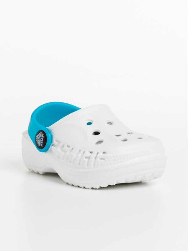 Детски чехли бели със синьо от синтетичен материал Lexani, 2 - Kalapod.bg