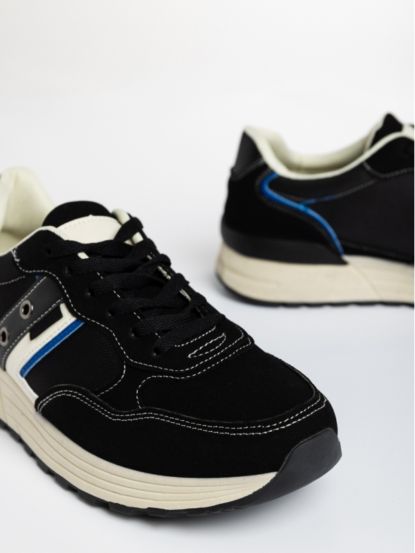 Мъжки спортни обувки черни  от текстилен материал  Hernan, 4 - Kalapod.bg