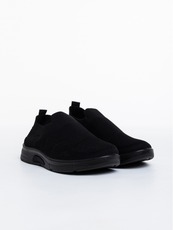 Мъжки спортни обувки  черни  от текстилен материал  Eliseo, 2 - Kalapod.bg