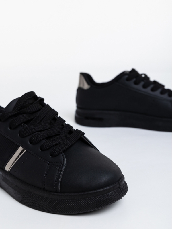 Дамски спортни обувки черни от еко кожа Ermelinda, 6 - Kalapod.bg
