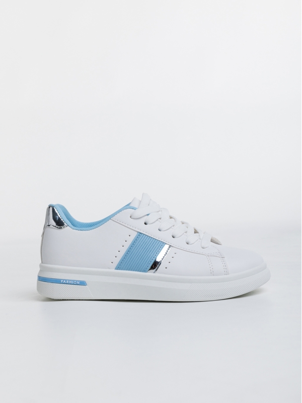 Дамски спортни обувки бели с синьо от еко кожа Ermelinda, 5 - Kalapod.bg