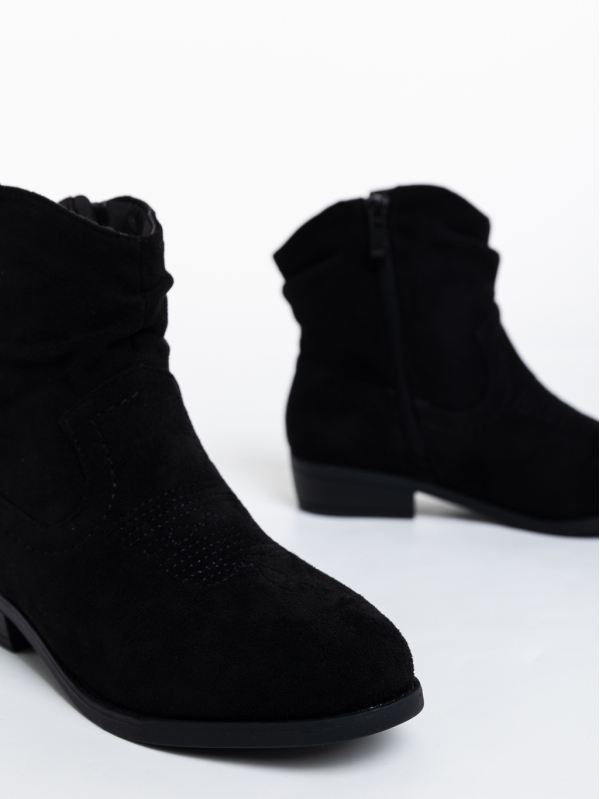 Детски чизми черни от текстилен материал Lilibeth, 4 - Kalapod.bg