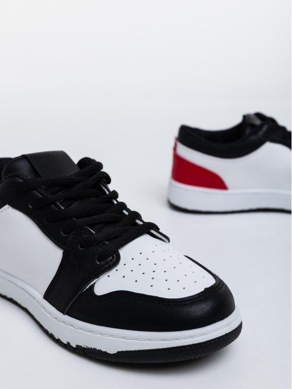 Дамски спортни обувки черни с червено от еко кожа Tatyanna, 6 - Kalapod.bg