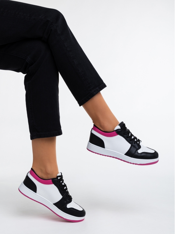 Дамски спортни обувки черни с цикламено от еко кожа Tatyanna, 4 - Kalapod.bg